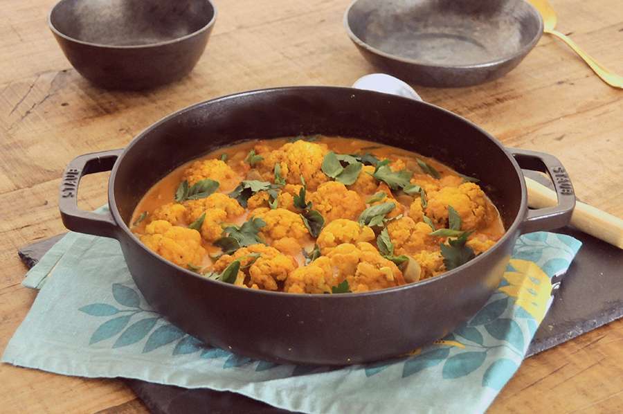 receita de curry de couve-flor