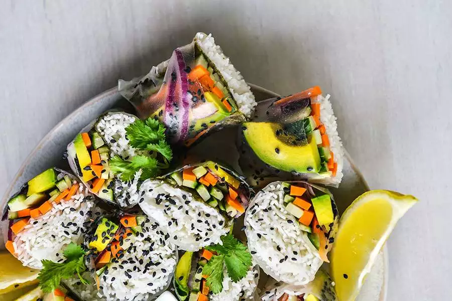 rolinho vietnamita vegano