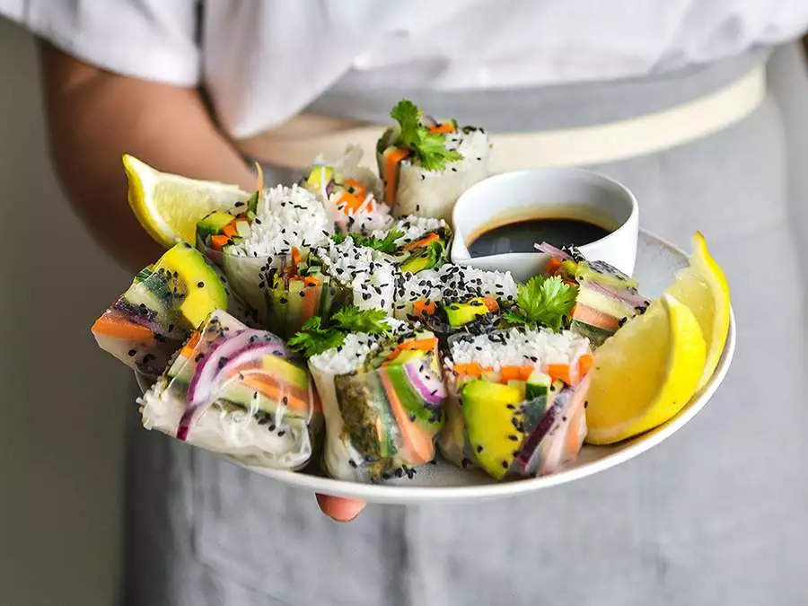 rolinho vietnamita vegano